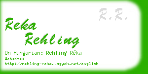 reka rehling business card