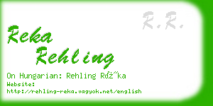 reka rehling business card